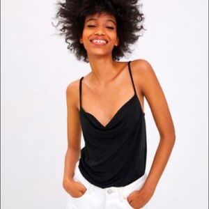 Zara Cowl Neck Bodysuit NWT